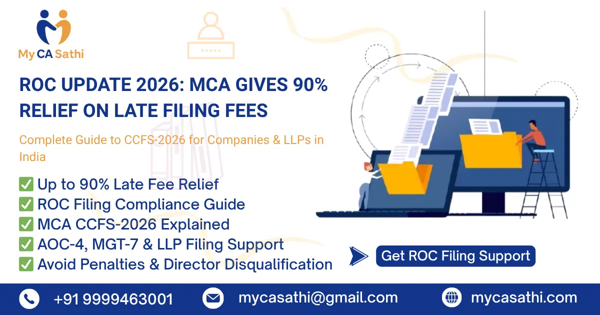 ROC Update 2026: MCA Gives 90% Relief on Late Filing Fees – What is CCFS-2026? image